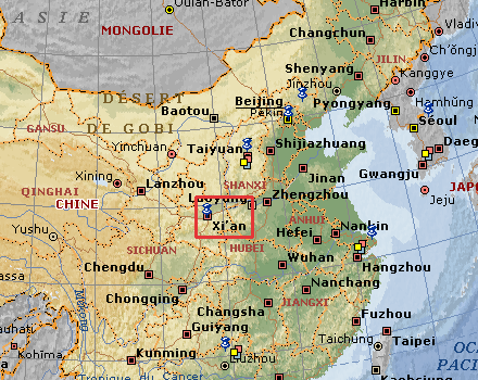 Passez la souris sur la carte... XI'AN