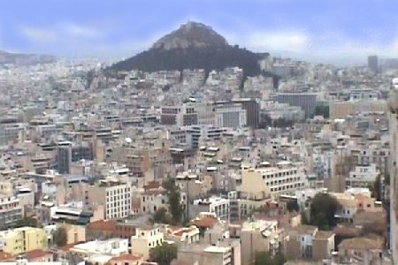 ATHENES - La colline des Muses vue depuis l'Acropole