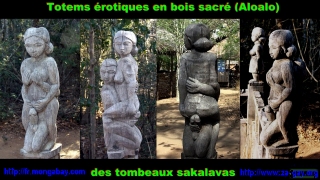 Bungalows de SCulptures érotiques sakalavas