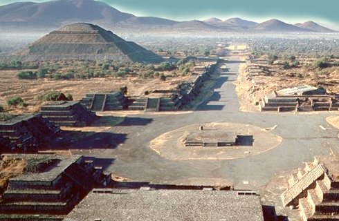 Teotihuacan - du haut de la pyramide de 
