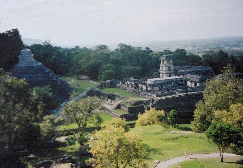PALENQUE - vue d'ensemble du Palais.