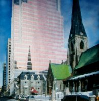 MONTRÉAL - contrastes dans le centre des affaires.